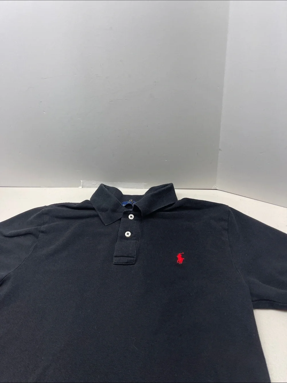 Ralph Lauren Black Polo with Red Pony Logo Size L( 14-16) kids